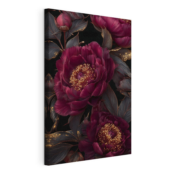 Tableaux Superbe motif floral sur fond sombre