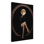 Tableaux Une femme assise sur une chaise, le visage éclairé par la lune