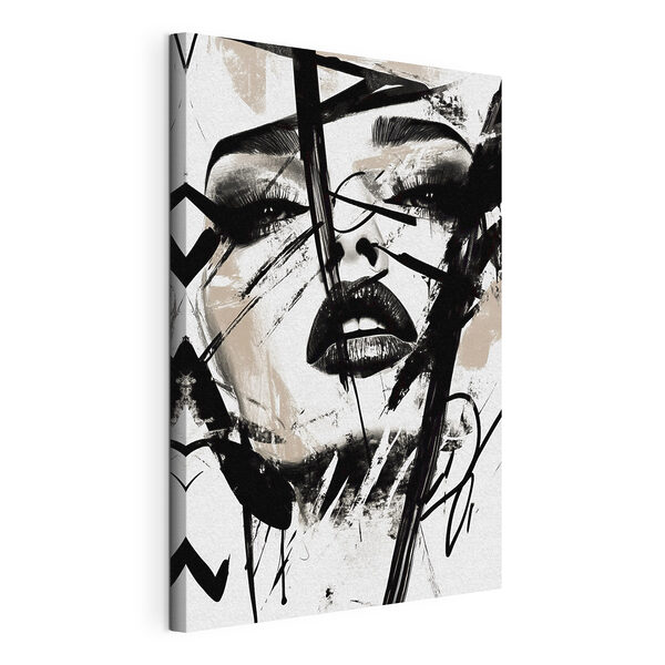 Visage de femme recouvert de peinture noire Tableaux Visage de femme recouvert de peinture noire