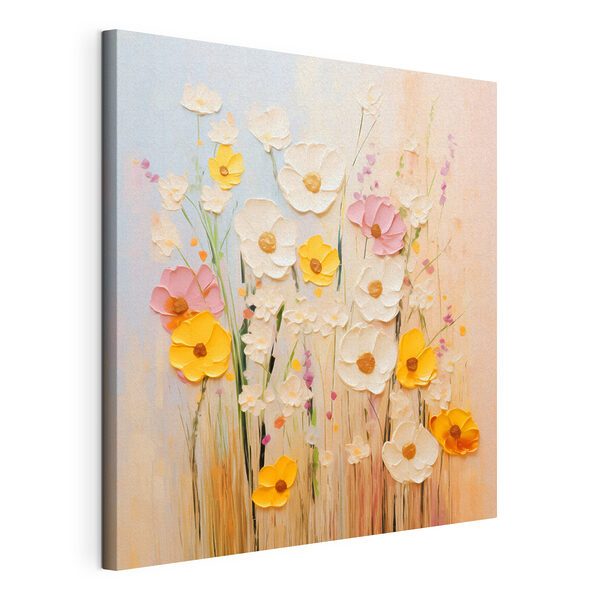 Tableaux Peinture représentant des fleurs sur un mur
