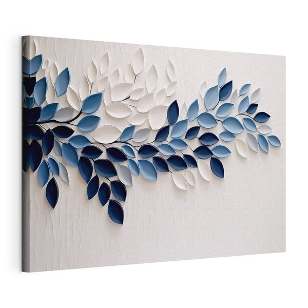 Art végétal bleu et blanc Tableaux Art végétal bleu et blanc