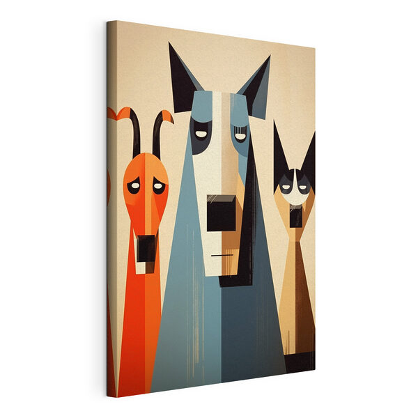 Groupe de chiens et de chats Tableaux Groupe de chiens et de chats