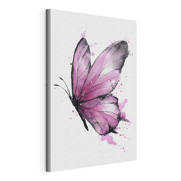 Papillon rose aux ailes noires Tableaux Papillon rose aux ailes noires