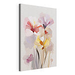 Tableaux Peinture représentant des fleurs sur fond blanc