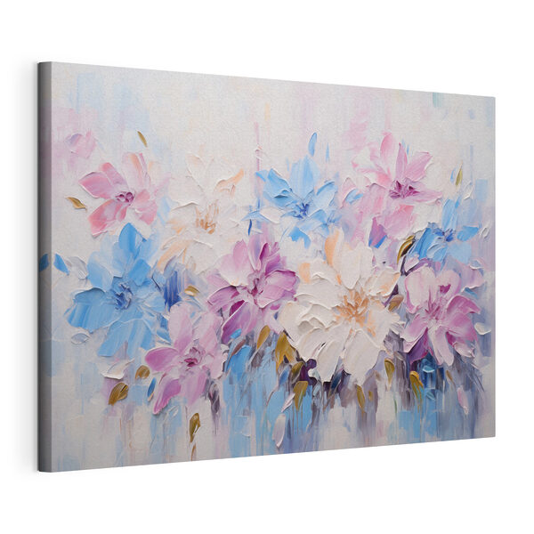 Peinture représentant des fleurs sur un fond blanc Tableaux Peinture représentant des fleurs sur un fond blanc