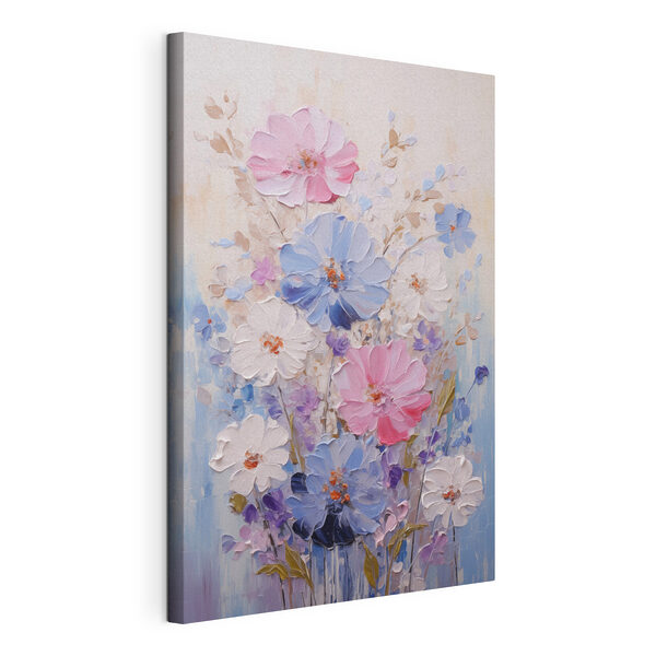 Peinture représentant des fleurs sur un fond blanc Tableaux Peinture représentant des fleurs sur un fond blanc