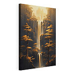 Tableaux Une cascade dans une forêt