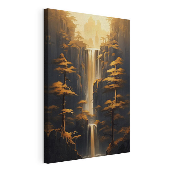 Une cascade dans une forêt Tableaux Une cascade dans une forêt
