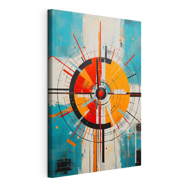 Cercle coloré avec des lignes et des points Tableaux Cercle coloré avec des lignes et des points