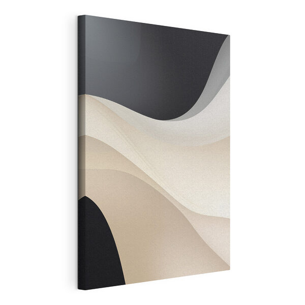 Tableaux Lignes ondulées noires et blanches