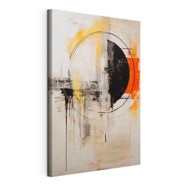 Peinture représentant un cercle et un cercle noir Tableaux Peinture représentant un cercle et un cercle noir