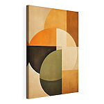 Tableaux Œuvre d'art colorée composée de cercles et de carrés