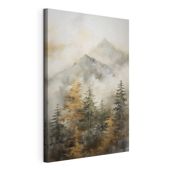 Peinture représentant des arbres et des montagnes Tableaux Peinture représentant des arbres et des montagnes