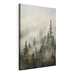 Tableaux Forêt brumeuse avec des arbres