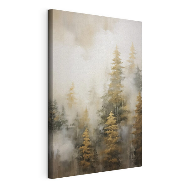 Forêt brumeuse avec des arbres Tableaux Forêt brumeuse avec des arbres