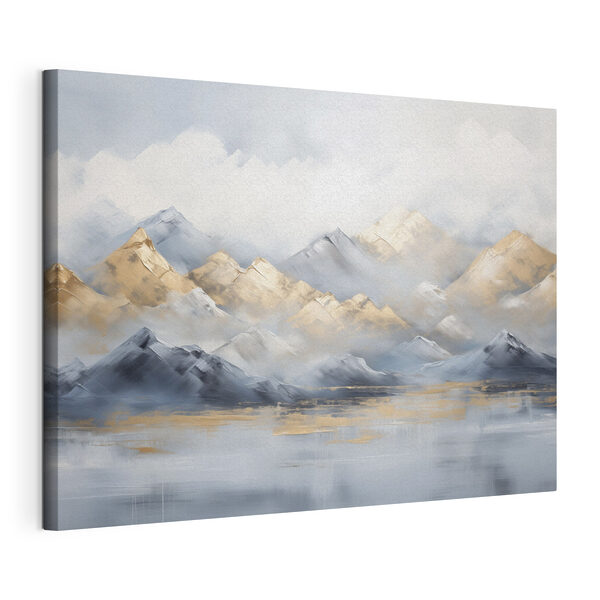 Peinture représentant des montagnes et du brouillard Tableaux Peinture représentant des montagnes et du brouillard