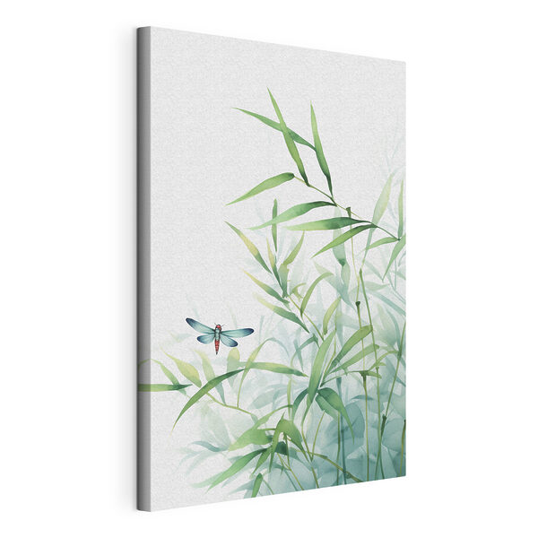Tableaux Libellule posée sur une plante