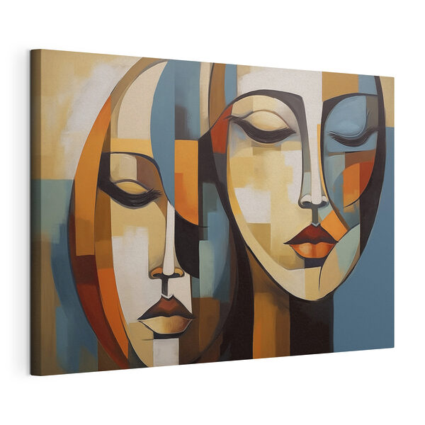 Tableau représentant les visages de deux femmes Tableaux Tableau représentant les visages de deux femmes