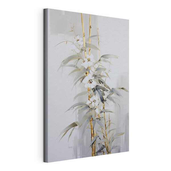 Tableaux Tableau représentant une plante à fleurs blanches