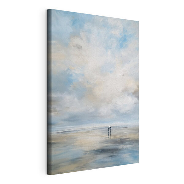 Deux personnes debout sur une plage Tableaux Deux personnes debout sur une plage