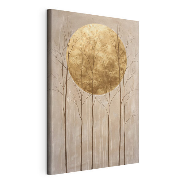 Tableau représentant des arbres et une grande lune Tableaux Tableau représentant des arbres et une grande lune