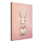 Tableaux Lapin blanc tenant un cœur