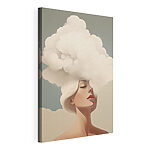 Tableaux Une femme aux cheveux blancs, avec des nuages dans les cheveux