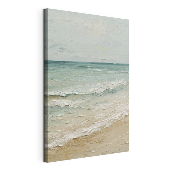 Plage avec des vagues et du sable Tableaux Plage avec des vagues et du sable