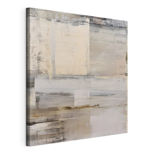 Peinture représentant un objet rectangulaire blanc et marron Tableaux Peinture représentant un objet rectangulaire blanc et marron