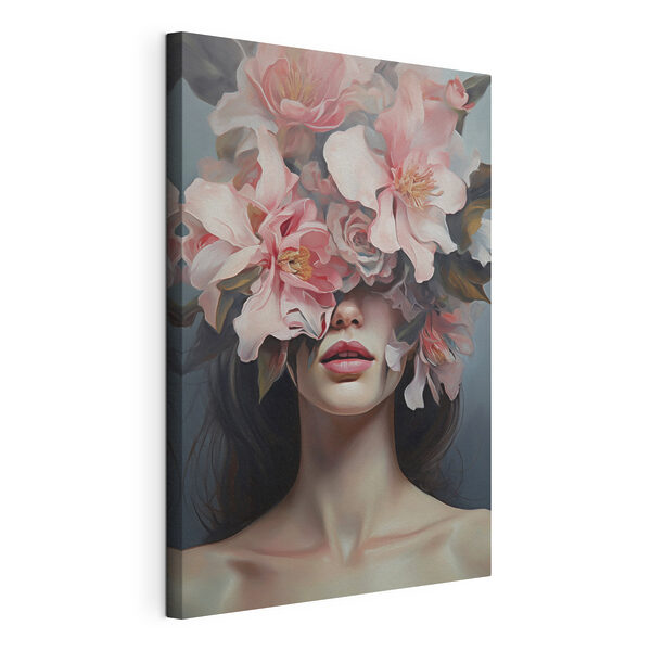 Femme avec des fleurs sur le visage Tableaux Femme avec des fleurs sur le visage