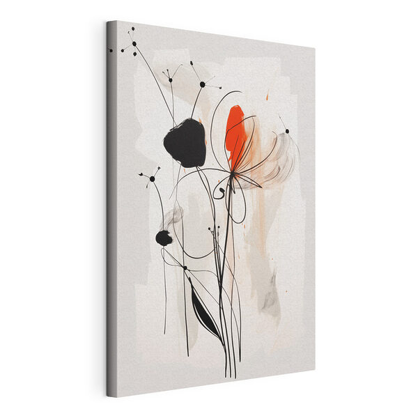 Peinture représentant des fleurs et des lignes Tableaux Peinture représentant des fleurs et des lignes