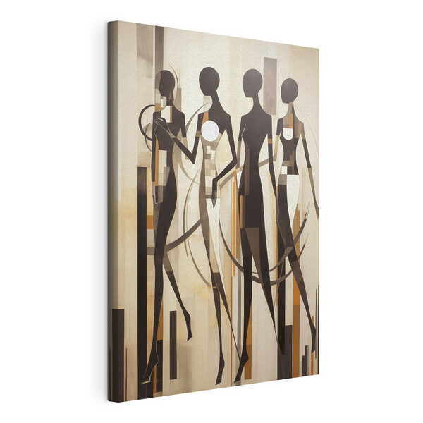Groupe de femmes en noir et blanc Tableaux Groupe de femmes en noir et blanc