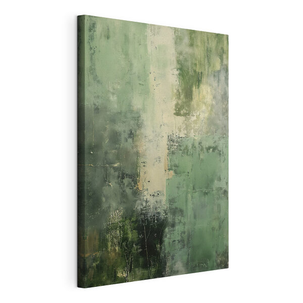 Peinture verte et blanche Tableaux Peinture verte et blanche