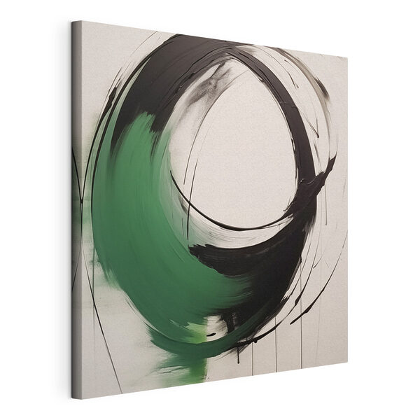 Tableaux Cercle noir et vert