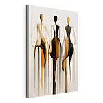 Tableaux Groupe de mannequins recouverts de peinture coulante