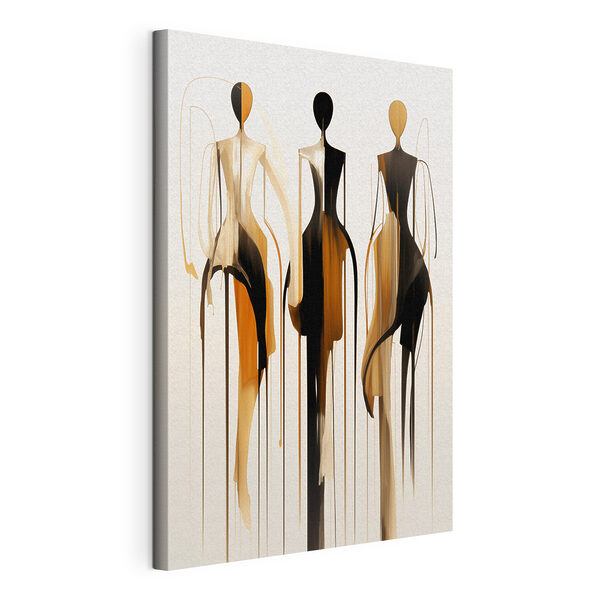 Tableaux Groupe de mannequins recouverts de peinture coulante