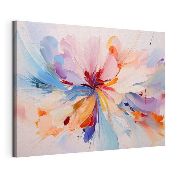 Fleur colorée avec des volutes Tableaux Fleur colorée avec des volutes