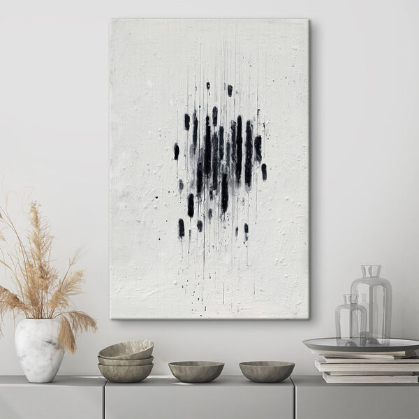 De la peinture noire sur une surface blanche Tableaux De la peinture noire sur une surface blanche