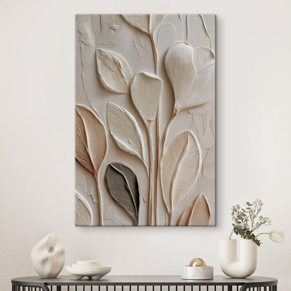 Tableaux Feuilles artistiques aux textures subtiles