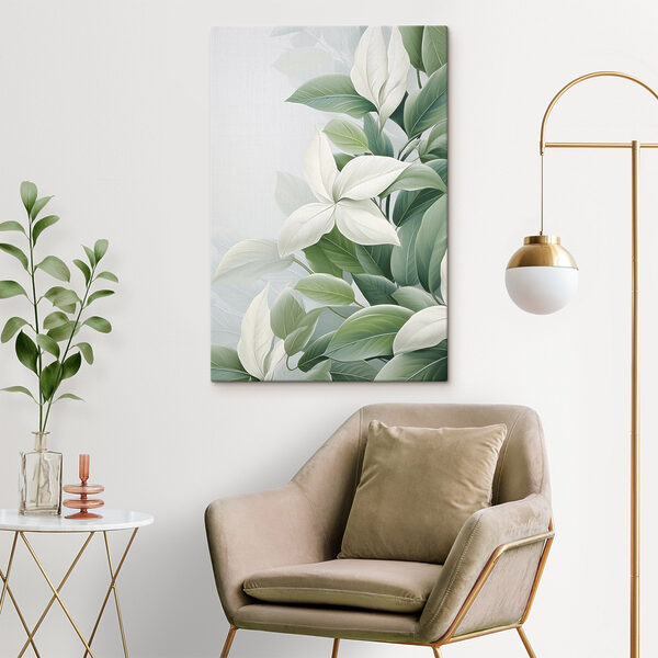 Tableaux Des feuilles délicates aux teintes douces