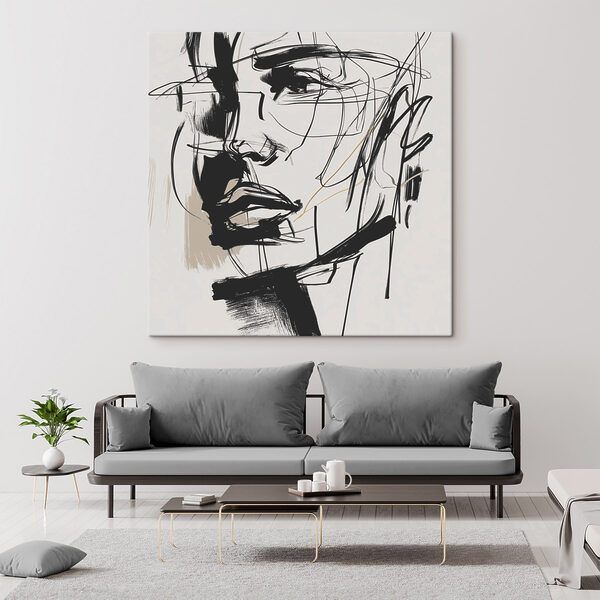 Tableaux Dessin représentant le visage d'une femme