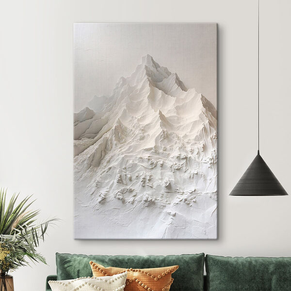 Tableaux Montagne blanche enneigée