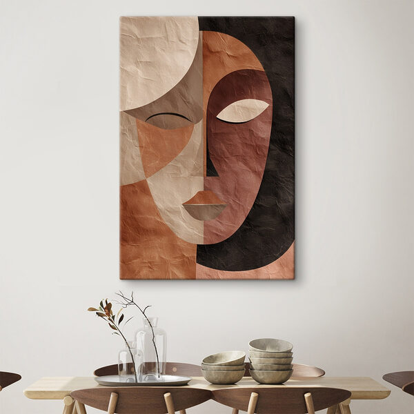 Tableaux Visage peint sur une feuille de papier