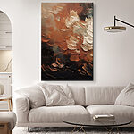 Tableaux Des tourbillons abstraits aux tons chauds de la terre