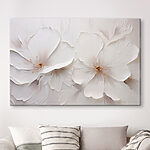 Tableaux Composition florale blanche sur un mur