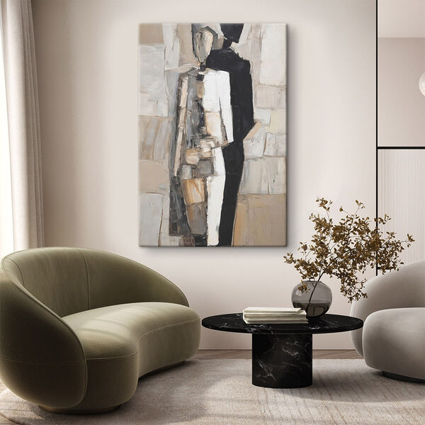 Tableau représentant un homme vêtu d'une robe noire et blanche Tableaux Tableau représentant un homme vêtu d'une robe noire et blanche