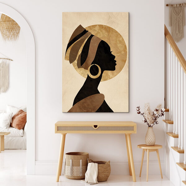 Tableaux Profil d'une femme portant un turban