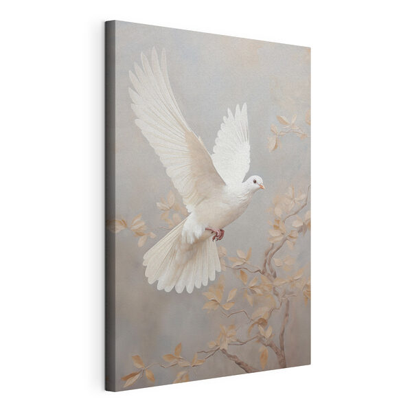 Une colombe blanche volant dans les airs Tableaux Une colombe blanche volant dans les airs