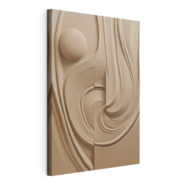 Des courbes fluides dans des tons doux Tableaux Des courbes fluides dans des tons doux