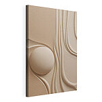 Tableaux Sphère blanche sur une surface beige